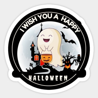 I Wish You A Happy Halloween Sticker